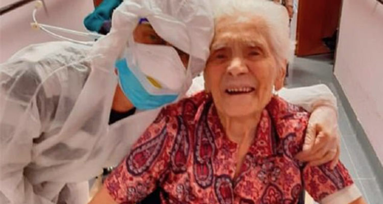À 104 ans , Cette italienne devient  la personne la plus âgée au monde à avoir survécu au coronavirus