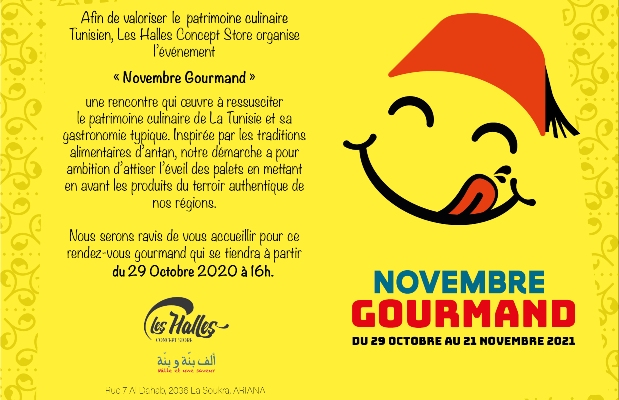 ‘Novembre Gourmand’ La mini Expo culinaire qui se tient aux ‘Halles’ de la Soukra