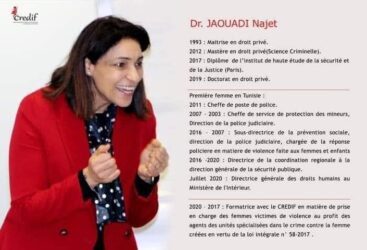 Najet Jaouadi, première femme directrice générale de la Douane