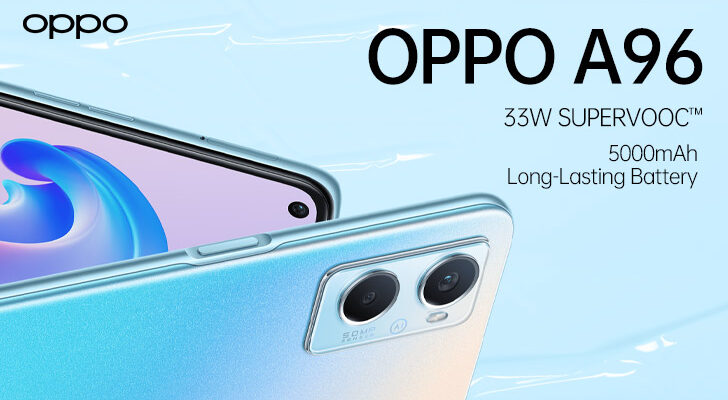 OPPO A96 : Get more avec le nouveau OPPO A96, le smartphone pratique qui dure