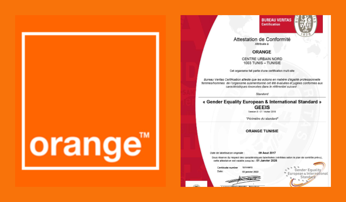 Orange Tunisie, qui a fait de l’égalité professionnelle femmes-hommes une priorité, renouvelle de nouveau sa certification GEEIS