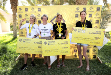 Les femmes sur le podium de l’événement sportif Ultra Mirage El Djérid dans sa 6ème édition.