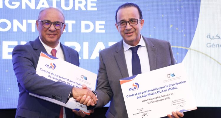OLA Energy Tunisie et GAM Tunisie signent un contrat de partenariat pour la distribution des lubrifiants au Grand Tunis, Bizerte et Nord-Ouest .