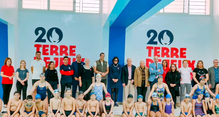Le Groupe Scolaire René Descartes à Tunis accueille un événement sportif pour célébrer le 500ème jour avant les J.O Paris 2024 avec Oussama Mellouli.