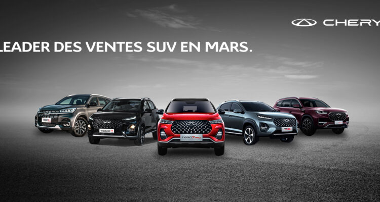 Chery, leader des ventes de SUV, réintègre le Top 5 !