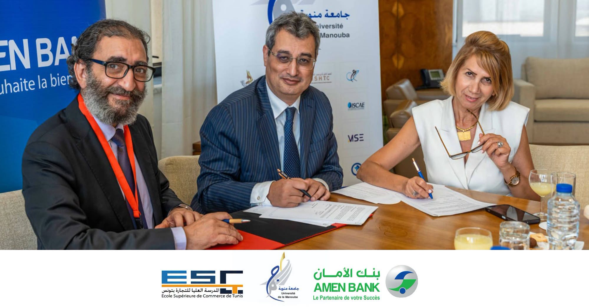 Soutien à la jeunesse et innovation : AMEN BANK s’allie à l’Université de La Manouba et l’ESC Tunis